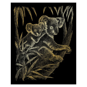 Kraskaart goud 203mm x 254mm - Koala's